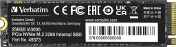 Dysk SSD Verbatim Vi3000 256GB M.2 2280 PCI-E x4 Gen4 NVMe (49373)