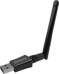 Karta sieciowa Savio Adapter Wi-Fi USB, 2.4 GHz / 5 GHz, 433 Mbps, AK-61