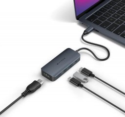 HUB USB HyperDrive Koncentrator HyperDrive Next 4 Port USB-C Hub HDMI/4K60Hz/Mac/PC/Chromebook/ 100W PD/Pass-Through