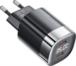 Ładowarka Toocki Ładowarka sieciowa Toocki 2x USB-C, GaN 35W (czarna)