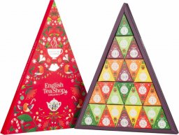 Kalendarz adwentowy English Tea Shop Czerwona choinka Bio 25 piramidek