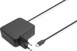 Ładowarka Digitus Ładowarka sieciowa zasilacz 1x USB-C PD 3.0 max. 100W GaN zintegrowany kabel 1,2m Czarna