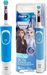 Szczoteczka Oral-B Vitality Kids 100 Frozen + wyciskacz do past + uchwyt na końcówkę Niebieska