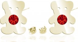Radziszewska Jewellery Kolczyki z Misiem srebro pozłacane