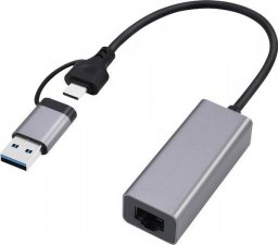 Adapter USB Gembird Adapter USB-C + USB 3.1 (M) do RJ-45 (F) Gembird