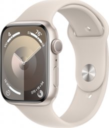 Smartwatch Apple Watch 9 45mm GPS Starlight Alu Sport M/L Beżowy (MR973QP/A)