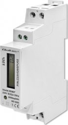  Qoltec Jednofazowy elektroniczny licznik | miernik zużycia energii na szynę DIN | 230V | LCD | 2P | Slim