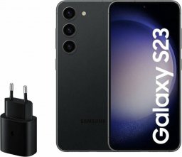 Smartfon Samsung Galaxy S23 + ładowarka sieciowa 5G 8/256GB Czarny  (S7821077)