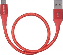 Kabel USB Amazon Basics USB-A - micro-B 0.3 m Czerwony