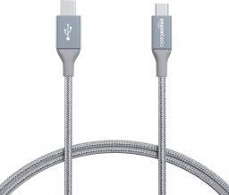 Kabel USB Amazon Basics USB-C - microUSB 0.9 m Szary