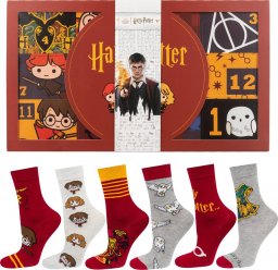Kalendarz adwentowy Soxo Zestaw 6 x Skarpetki damskie Harry Potter pomysł na prezent dla Niej 35-40