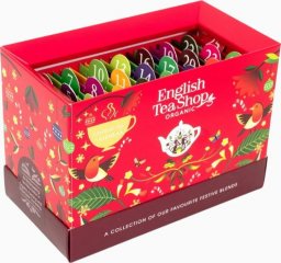 Kalendarz adwentowy English Tea Shop z herbatami Bio 25 saszetek czerwony