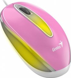 Mysz Genius Genius Mysz DX-Mini, 1000DPI, optyczna, 3kl., przewodowa USB, różowa, klasyczna, podświetlenie RGB