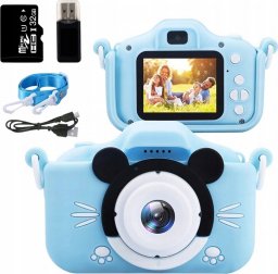Aparat cyfrowy dla dzieci kamera zabawka 40Mpx + karta 32GB niebieski 
