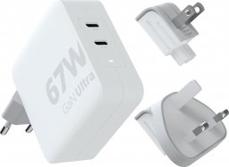 Xtorm Adapter podróżny GaN Ultra 67W wtyczki EU,US,UK + kabel USB-C PD