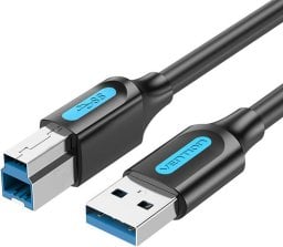 Kabel USB Vention Kabel USB 3.0 A do B Vention COOBI 3m Czarny PVC