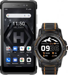 Smartfon myPhone Hammer Iron 4 + Watch Plus 4/32GB Czarno-srebrny  (TEL000861)