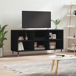  vidaXL Szafka pod TV, czarna, 103,5x30x50 cm, materiał drewnopochodny