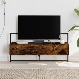 vidaXL Szafka pod telewizor, ścienna, przydymiony dąb, 100,5x30x51 cm