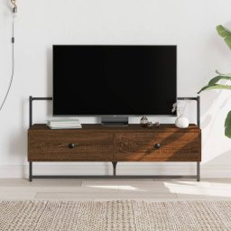 vidaXL Szafka pod telewizor, ścienna, brązowy dąb, 100,5x30x51 cm