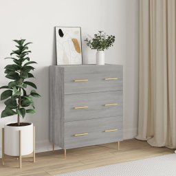 vidaXL Szafka, szary dąb sonoma, 69,5x34x90cm, materiał drewnopochodny