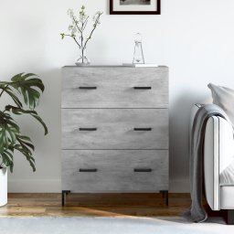 vidaXL Szafka, szarość betonu, 69,5x34x90 cm, materiał drewnopochodny