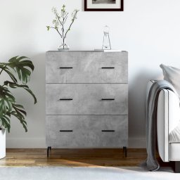 vidaXL Szafka, szarość betonu, 69,5x34x90 cm, materiał drewnopochodny