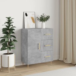 vidaXL Szafka, szarość betonu, 69,5x34x90 cm, materiał drewnopochodny