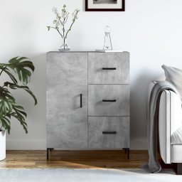 vidaXL Szafka, szarość betonu, 69,5x34x90 cm, materiał drewnopochodny