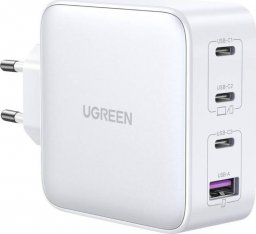 Ładowarka Ugreen Ładowarka sieciowa UGREEN 15337 Nexode, 3xUSB-C, USB-A 3.0, PD3.0, QC4.0, GaN, 100W (biała)