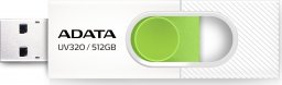 Pendrive ADATA Pendrive UV320 512GB USB3.2 biało-zielony
