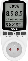  Savio Watomierz, kalkulator energii z wywietlaczem LCD, 16A, 3680W, AE-01