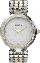 Zegarek Timex Zegarek damski Timex TW2V02700 CYRKONIE srebrny