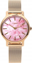 Zegarek Timex Zegarek damski Timex TW2T81000 różowe złoto