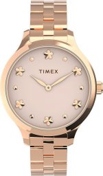 Zegarek Timex Zegarek damski Timex TW2V23400 różowe złoto
