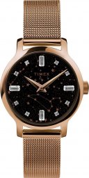 Zegarek Timex Zegarek damski Timex TW2V52100 CYRKONIE różowe złoto