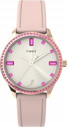 Zegarek Timex Zegarek damski Timex TW2V95700 CYRKONIE różowy
