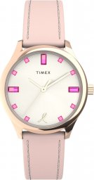 Zegarek Timex Zegarek damski Timex TW2V95800 CYRKONIE różowy