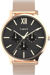 Zegarek Timex Zegarek damski Timex TW2W19900 różowe złoto