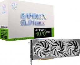 Karta graficzna MSI GeForce RTX 4070 SUPER Gaming X Slim White 12GB GDDR6X