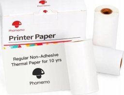  Phomemo Papier Biały Wkład Wkłady 3x Rolka 53mm Phomemo T02 M02 PRO M02S M03 M04S / Q22-RM10