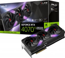 Karta graficzna PNY GeForce RTX 4070 Ti SUPER XLR8 Gaming Verto Epic-X RGB OC 16GB GDDR6X (VCG4070TS16TFXXPB1-O)
