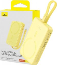 Powerbank Baseus Powerbank magnetyczny Baseus Magnetic Mini 10000mAh 20W MagSafe (żółty)