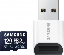 Karta Samsung Pro Ultimate MicroSDXC 128 GB Class 10 UHS-I/U3 A2 V30 (MB-MY128SB/WW)
