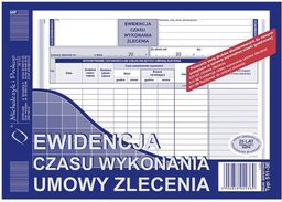  Michalczyk & Prokop Ewiedencja czasu wykonania umowy zlecenia A5 511-3E 
