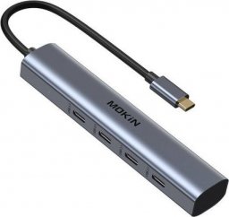 HUB USB Mokin Adapter Hub MOKiN USB-C z 4 Portami USB-C 10Gbps (srebrny)