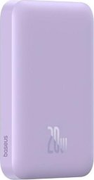 Powerbank Baseus OS-Baseus Magnetic Mini Air Wireless Fast Charge Power Bank 6000mAh 20W Nebula Purple(With Simple Series Charging Cable Type-C to Type-C (20V/3A) 30cm White)