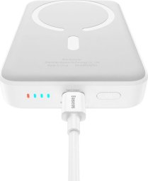 Powerbank Baseus OS-Baseus Magnetic Mini Air Wireless Fast Charge Power Bank 10000mAh 20W Stellar White(With Simple Charging Cable Type-C to Type-C (20V/3A) 30cm White)