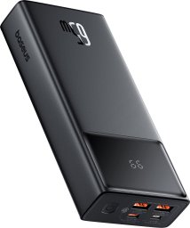 Powerbank Baseus OS-Baseus Star-Lord Digital Display Fast Charging Power Bank 20000mAh 65W Cluster Black(With Simple Series Charging Cable USB to Type-C 3A 0.3m Black)