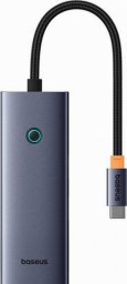 Stacja/replikator Baseus Baseus UltraJoy Series 5-Port HUB Space Grey（Type-C to USB3.0*4+PD*1）